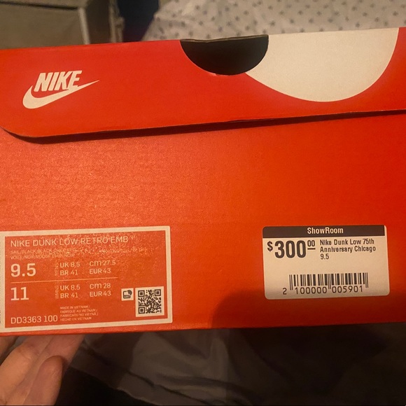 Nike Dunk Low Retro EMB 9.5 mens 75th Anniversary Chicago - Picture 7 of 7